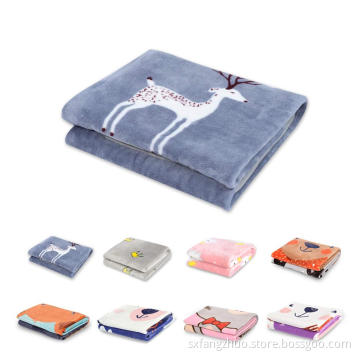 custom design breathable fleece soft blanket for kids